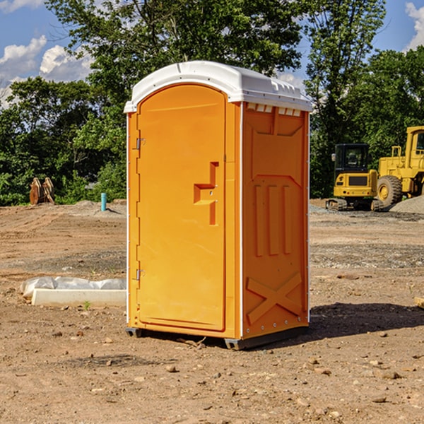 how often are the portable restrooms cleaned and serviced during a rental period in La Grange